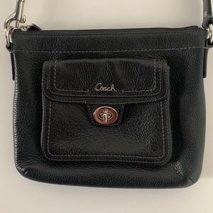 Black Coach leather crossbody